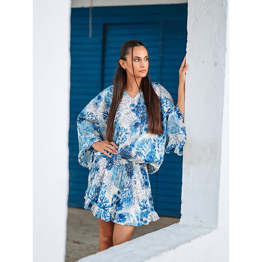 Isla Bonita by SIGRIS Sukienka w kolorze biało-niebieskim Isla Bonita By Sigris S promocyjna cena Limango Polska