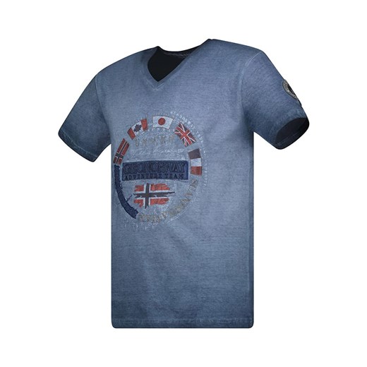 T-shirt męski niebieski Geographical Norway 