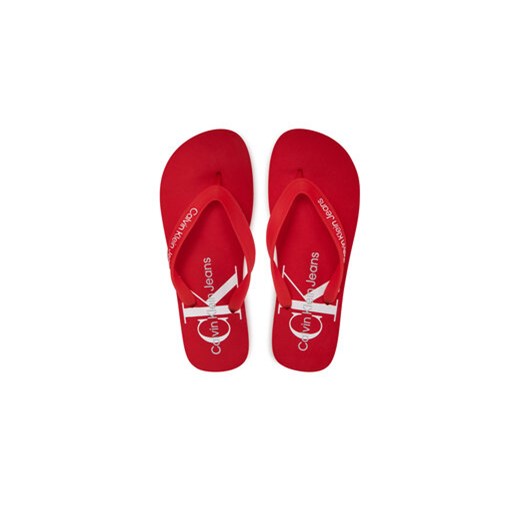 Calvin Klein Jeans Japonki Beach Sandal Monogram Tpu YM0YM00838 Brązowy ze sklepu MODIVO w kategorii Klapki męskie - zdjęcie 173425961