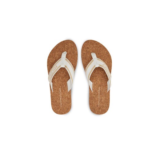 Tommy Hilfiger Japonki Hilfiger Cork Beach Sandal FW0FW07904 Beżowy ze sklepu MODIVO w kategorii Klapki damskie - zdjęcie 173431524