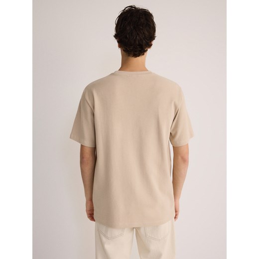 Reserved - T-shirt comfort fit - beżowy Reserved M Reserved