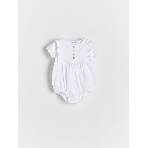 Reserved - Body z falbankami przy rękawach - biały ze sklepu Reserved w kategorii Body niemowlęce - zdjęcie 173433812