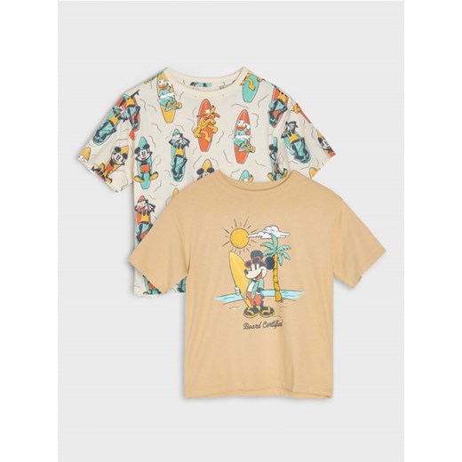Sinsay - Koszulki Myszka Miki 2 pack - kremowy ze sklepu Sinsay w kategorii T-shirty chłopięce - zdjęcie 173434933