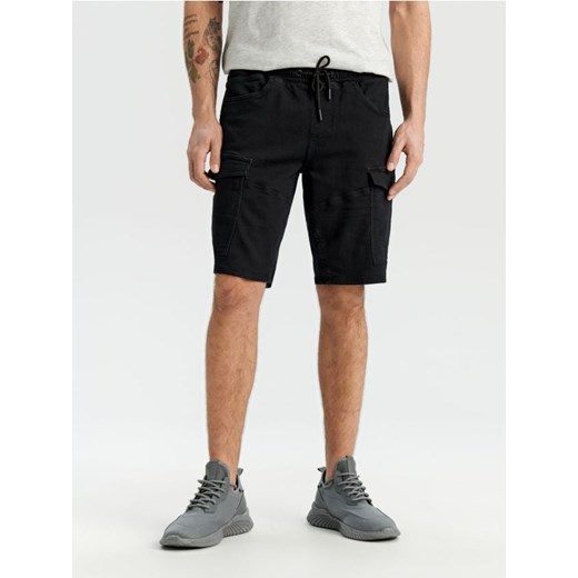 Sinsay - Szorty jeansowe jogger - czarny ze sklepu Sinsay w kategorii Spodenki męskie - zdjęcie 173434952