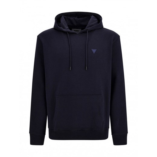 Męska bluza dresowa nierozpinana z kapturem Guess Aldwin - granatowa ze sklepu Sportstylestory.com w kategorii Bluzy męskie - zdjęcie 173436812