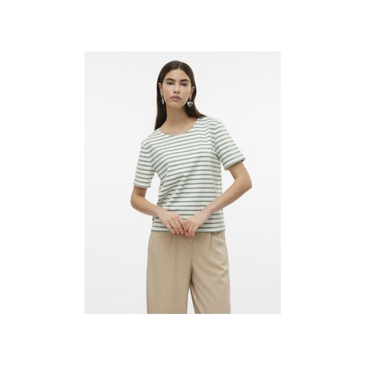 Vero Moda T-Shirt Abby 10304716 Zielony Regular Fit ze sklepu MODIVO w kategorii Bluzki damskie - zdjęcie 173438043