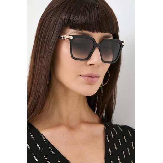 Furla okulary przeciwsłoneczne damskie kolor czarny SFU713_530700 ze sklepu ANSWEAR.com w kategorii Okulary przeciwsłoneczne damskie - zdjęcie 173439220