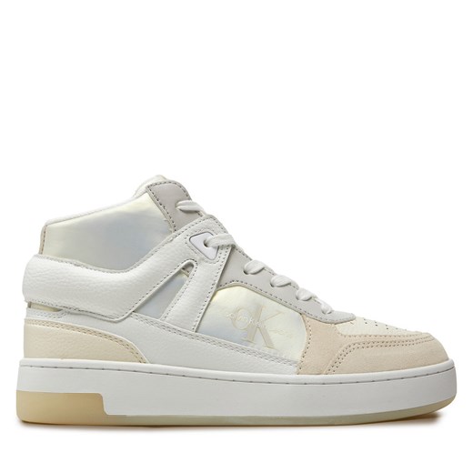 Sneakersy Calvin Klein Jeans Basket Cupsole High Mix Ml Mtr YW0YW01489 Biały 37 eobuwie.pl