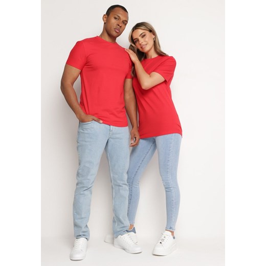 Czerwona Koszulka Bawełniana o Klasycznym Kroju Xloette ze sklepu Born2be Odzież w kategorii T-shirty męskie - zdjęcie 173439871