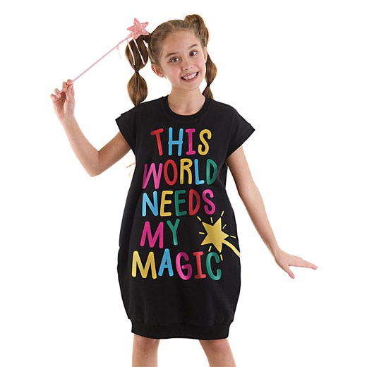Denokids Sukienka &quot;Magical Girl&quot; w kolorze czarnym ze sklepu Limango Polska w kategorii Sukienki dziewczęce - zdjęcie 173440694