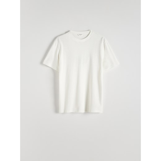 Reserved - T-shirt comfort fit - złamana biel ze sklepu Reserved w kategorii T-shirty męskie - zdjęcie 173442812
