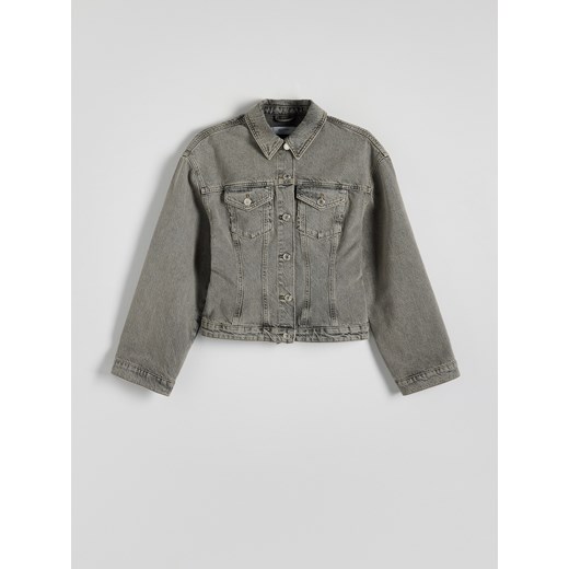 Reserved - Jeansowa kurtka - jasnoszary ze sklepu Reserved w kategorii Kurtki damskie - zdjęcie 173442953
