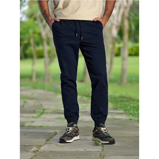 Sinsay - Spodnie jogger - granatowy ze sklepu Sinsay w kategorii Spodnie męskie - zdjęcie 173443483