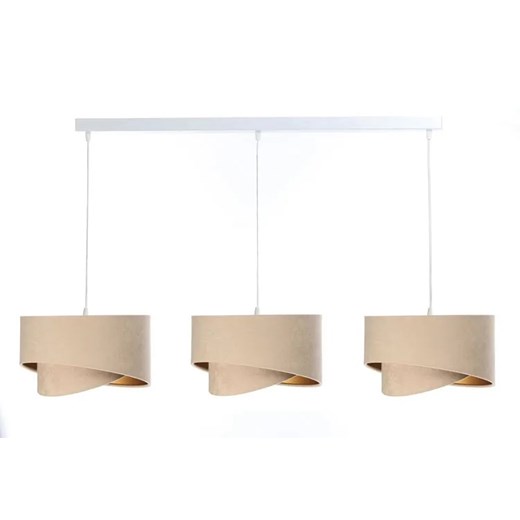 Beżowa potrójna lampa wisząca asymetryczna - S508-Rita Lumes One Size Edinos.pl
