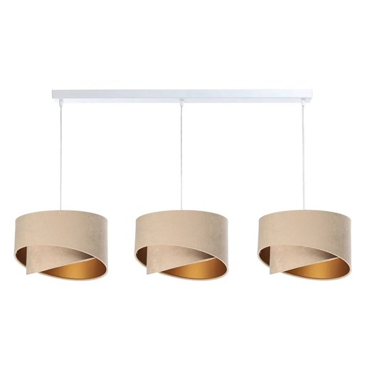 Beżowa potrójna lampa wisząca asymetryczna - S508 T8-N35 ze sklepu Edinos.pl w kategorii Lampy wiszące - zdjęcie 173446532
