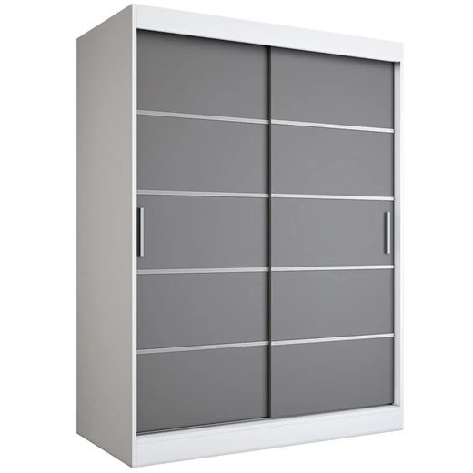 Szafa przesuwna biel + antracyt 150 cm - Livia 4X Elior One Size okazyjna cena Edinos.pl