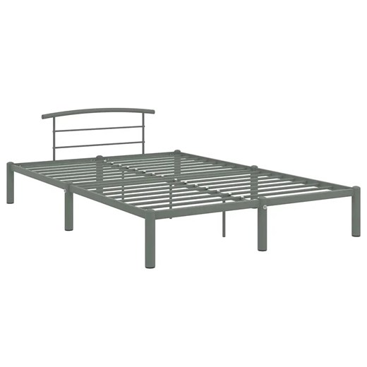 Szare loftowe łóżko z metalu 120 x 200 cm - Mohn ze sklepu Edinos.pl w kategorii Łóżka i materace - zdjęcie 173447314