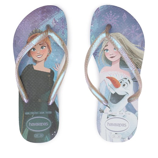 Japonki Havaianas FROZEN 41372662204 Kolorowy ze sklepu eobuwie.pl w kategorii Klapki dziecięce - zdjęcie 173452501