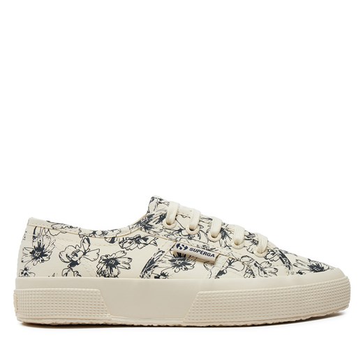 Tenisówki Superga Sketched Flowers 2750 S6122NW Beżowy ze sklepu eobuwie.pl w kategorii Trampki damskie - zdjęcie 173452532