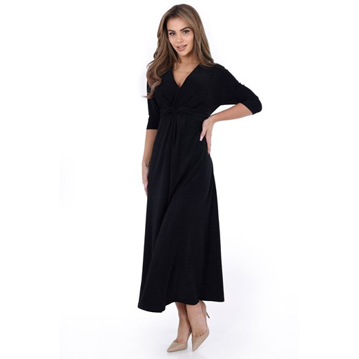 Sukienka Fokus maxi na wiosnę z dekoltem v 