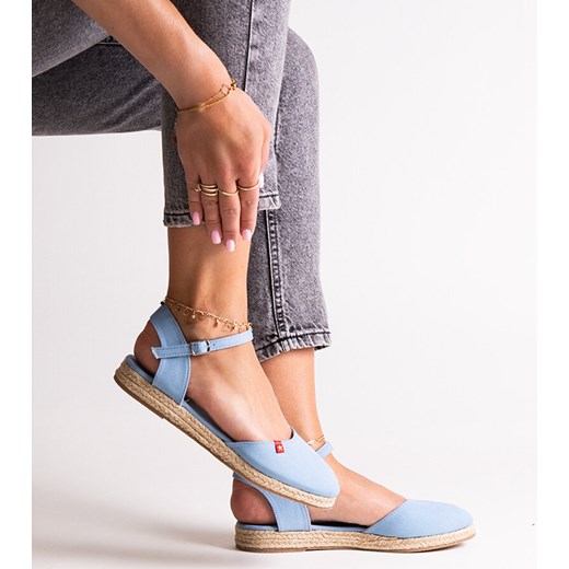 Niebieskie espadryle z odkrytą piętą Big Star FF274532 ze sklepu gemre w kategorii Espadryle damskie - zdjęcie 173461870
