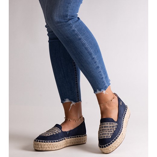 Granatowe espadryle Big Star JJ274889 ze sklepu gemre w kategorii Espadryle damskie - zdjęcie 173461983