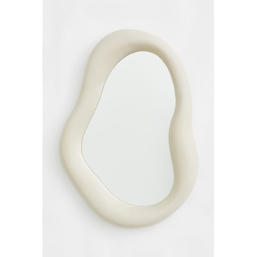 H & M - Asymetryczne lustro - Biały ze sklepu H&M w kategorii Lustra - zdjęcie 173462572