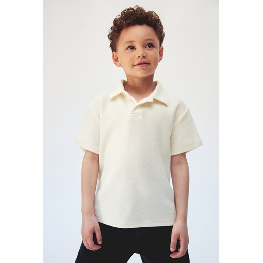 H & M - Dżersejowy top polo - Biały ze sklepu H&M w kategorii T-shirty chłopięce - zdjęcie 173462573