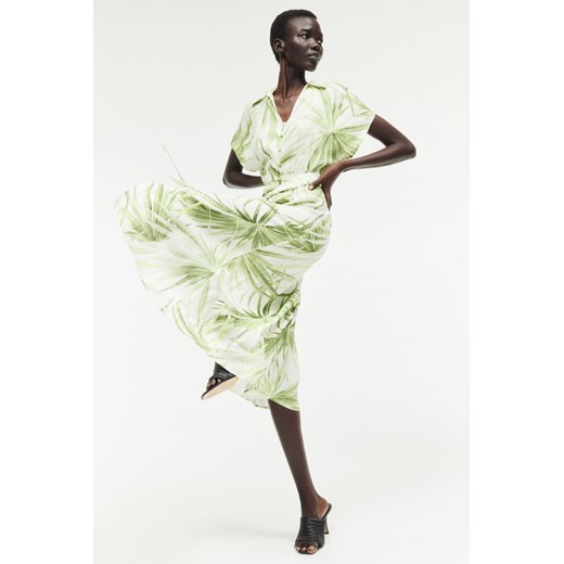 H & M - Szmizjerka z wiązanym paskiem - Biały ze sklepu H&M w kategorii Sukienki - zdjęcie 173462603