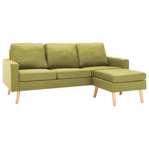 3-osobowa zielona sofa z podnóżkiem - Muria 4Q ze sklepu Edinos.pl w kategorii Sofy i kanapy - zdjęcie 173463810