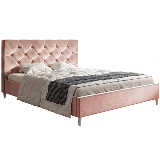 Tapicerowane łóżko z zagłówkiem 120x200 Colette - 36 kolorów Elior One Size Edinos.pl