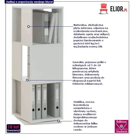 Biała obrotowa szafka - Sorteo Elior One Size Edinos.pl