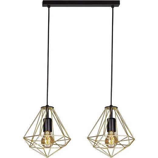 Podwójna loftowa lampa wisząca nad wyspę - S536 P8-D80 ze sklepu Edinos.pl w kategorii Lampy wiszące - zdjęcie 173464202