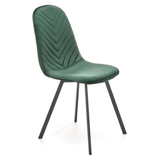 Zielone welurowe krzesło pikowane - Xaros Elior One Size Edinos.pl