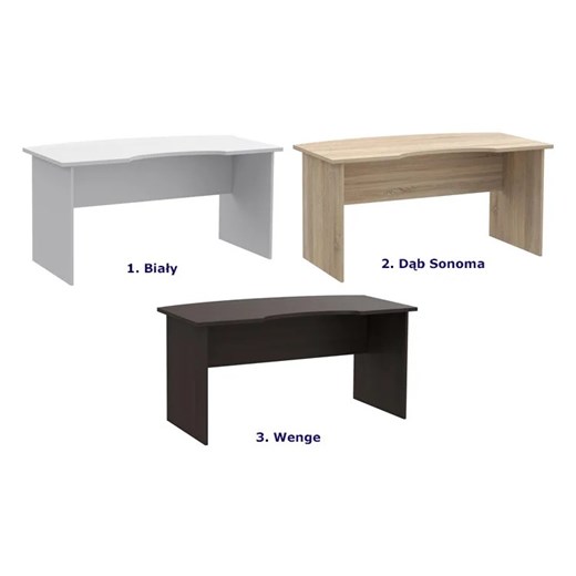 Ciemnobrązowe długie biurko do pracy wenge - Romiks Elior One Size Edinos.pl