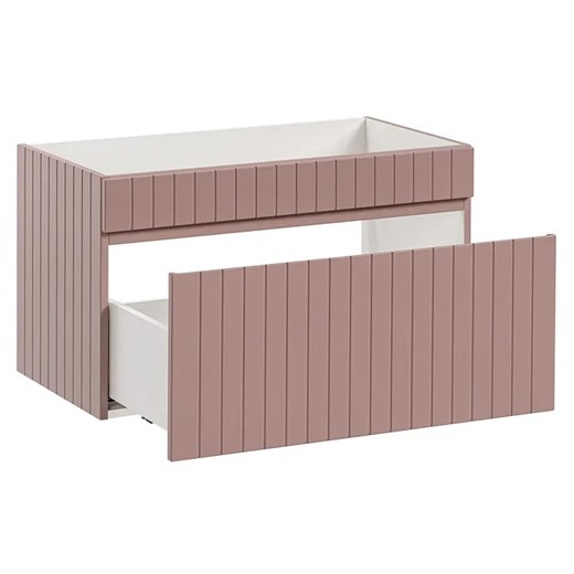 Szafka umywalkowa różowa 80 cm z lamelami - Dione 5X Elior One Size Edinos.pl