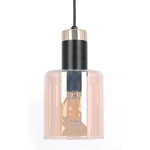 Bursztynowa szklana lampa na długim zwisie - A468-Gres Lumes One Size Edinos.pl