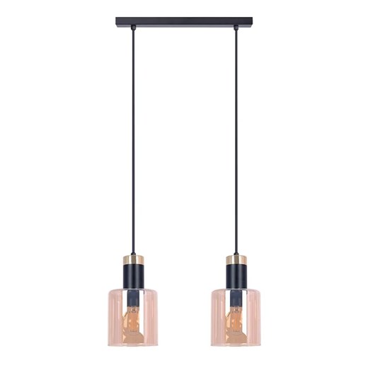 Bursztynowa lampa wisząca z 2 kloszami - 5X A469 K5-C72 ze sklepu Edinos.pl w kategorii Lampy wiszące - zdjęcie 173465533