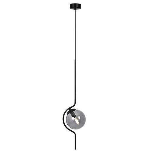 Grafitowa pojedyncza lampa wisząca loft W1-L43 ze sklepu Edinos.pl w kategorii Lampy wiszące - zdjęcie 173465561