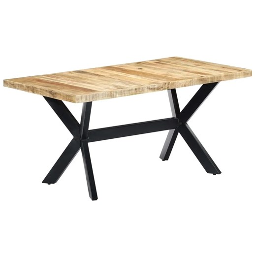 Jasnobrązowy stół z drewna mango – Kalis 4X ze sklepu Edinos.pl w kategorii Stoły - zdjęcie 173465670