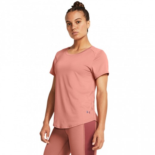 Damska koszulka treningowa Under Armour Rush Vent SS - różowa ze sklepu Sportstylestory.com w kategorii Bluzki damskie - zdjęcie 173468623