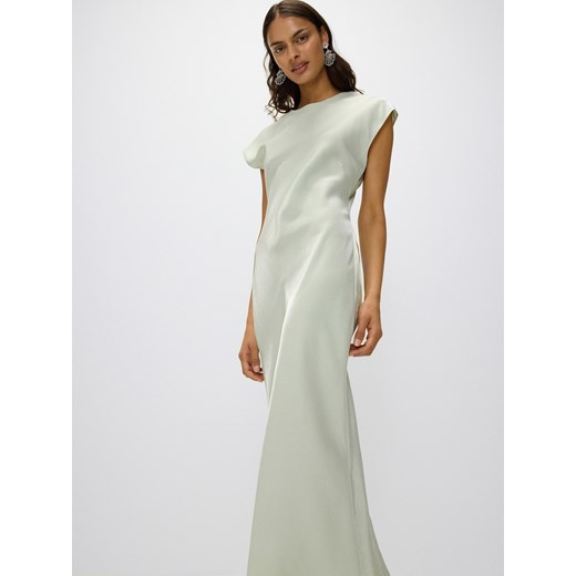 Reserved - Sukienka z wiskozą - jasnozielony ze sklepu Reserved w kategorii Sukienki - zdjęcie 173469694