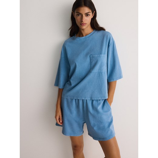 Reserved - Góra od piżamy - jasnoniebieski ze sklepu Reserved w kategorii Piżamy damskie - zdjęcie 173469932