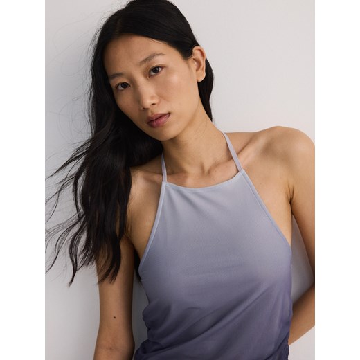 Reserved - Bluzka z wiązaniem na szyi - wielobarwny Reserved L Reserved