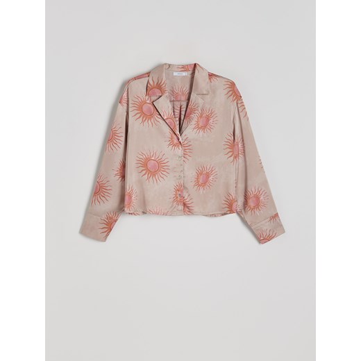 Reserved - Koszula ze wzorem - beżowy Reserved XS Reserved