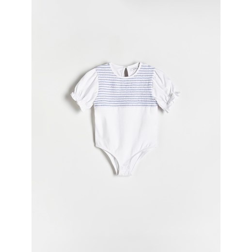 Reserved - Body z haftem - biały ze sklepu Reserved w kategorii Body niemowlęce - zdjęcie 173472401