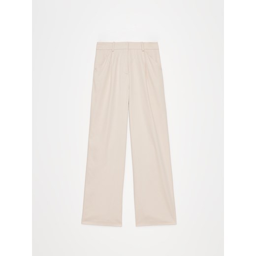 Mohito - Spodnie z szeroką nogawką - beżowy Mohito 38 Mohito