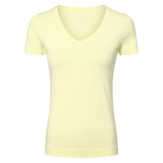 Marie Lund T-shirt damski Kobiety Bawełna cytrynowy jednolity ze sklepu vangraaf w kategorii Bluzki damskie - zdjęcie 173475552