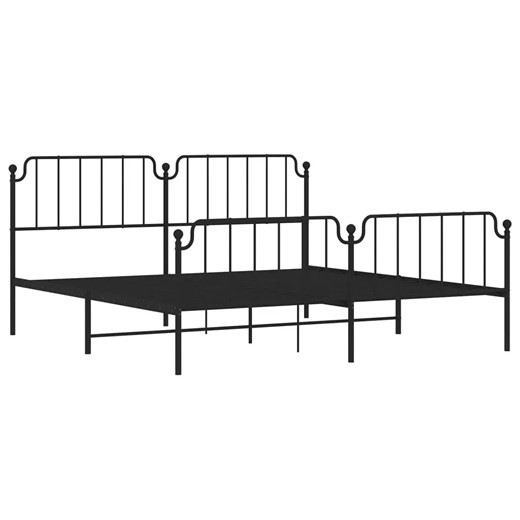 Czarne metalowe łóżko loftowe 200x200 cm - Barold ze sklepu Edinos.pl w kategorii Łóżka i materace - zdjęcie 173475723