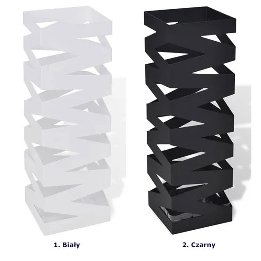 Biały modernistyczny metalowy parasolnik - Nauro 3S Elior One Size Edinos.pl